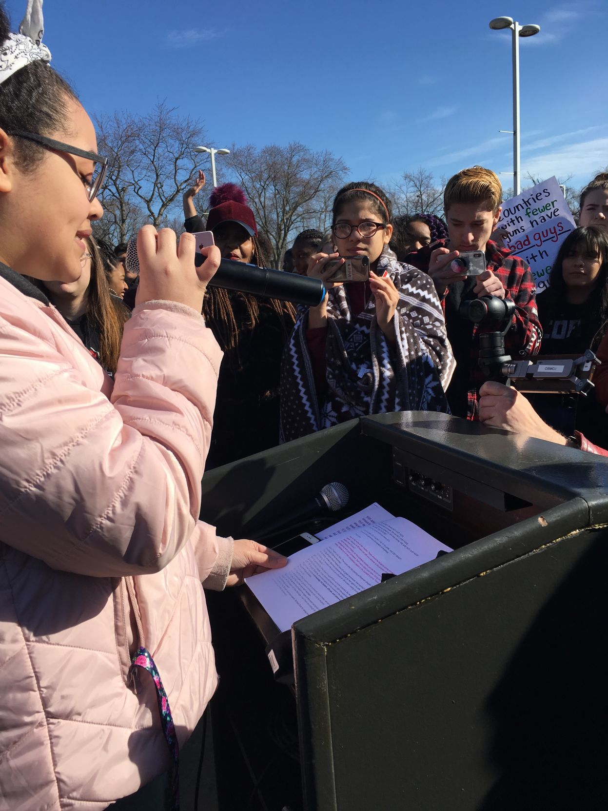 T.F. South walkout